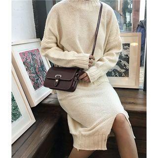 Set: Long Sweater + Midi Skirt