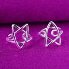 Cut-out Star Ear Cuff 1 Pair - As Shown In Figure - One Size