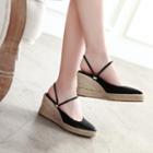 Platform Wedge Pointed Mules
