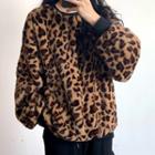 Leopard Print Sweatshirt Leopard - One Size