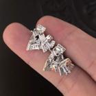 Asymmetrical Lettering Earring