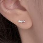 Curve Sterling Silver Earring 1 Pair - Silver - One Size
