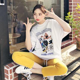 Animal Print Over Fit T-shirt