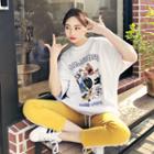 Animal Print Over Fit T-shirt