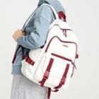 Set: Applique Contrast Trim Backpack + Bag Charm