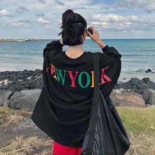 New York Lettered Oversized Sweatshirt