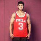 Sports Number Piped Tank Top