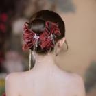 Butterfly Mesh Hair Clip Red - One Size