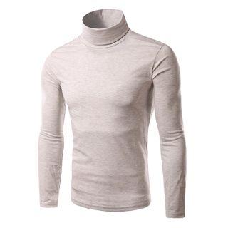 Long-sleeve Stand Collar T-shirt