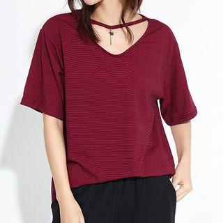 Pinstriped Short Sleeve T-shirt