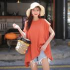 Cap-sleeve A-line Loose-fit Top