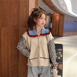 Vintage Sailor Collar Knitted Cardigan