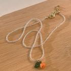 Tangerine Pendant Necklace Green & Tangerine & White - One Size