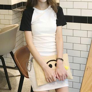 Raglan Short-sleeve T-shirt Dress