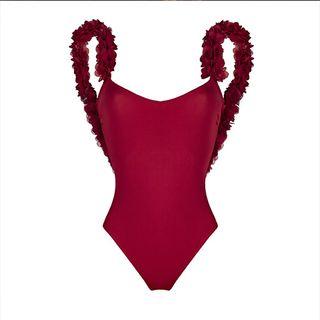 Flower Open Back Swimsuit