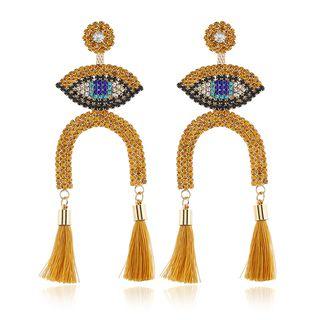 Eye Tassel Dangle Earring 1 Pair - As Shown In Figure - One Size