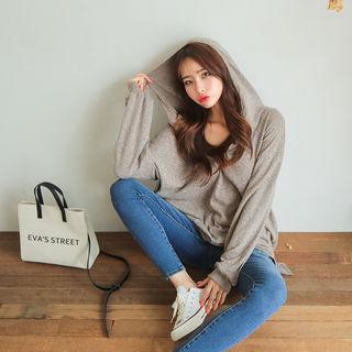 Button-placket M Lange Oversized Hoodie