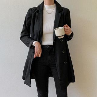 Single-breasted Pleated Blazer