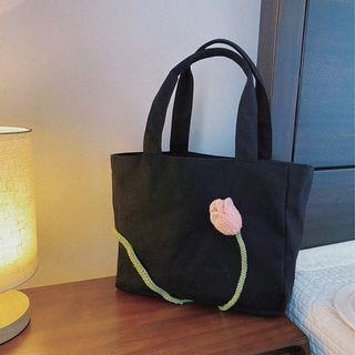Flower Canvas Lunch Bag