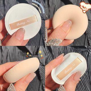Set Of 3: Powder Puff Set Of 3 - Nude - One Size