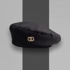 Velvet Beret Hat Black - One Size
