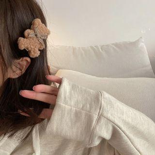 Bear Shearling Hair Clip