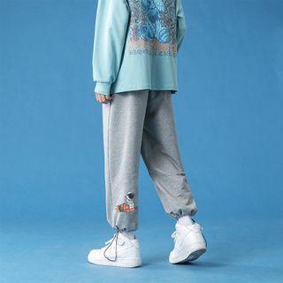 High-waist Cartoon Print Sweatpants