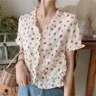 Floral Short-sleeve Shirt Floral - White - One Size