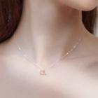 925 Sterling Silver Triangle Pendant Necklace As Shown In Figure - One Size
