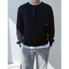 Rib-trim Knit Henley