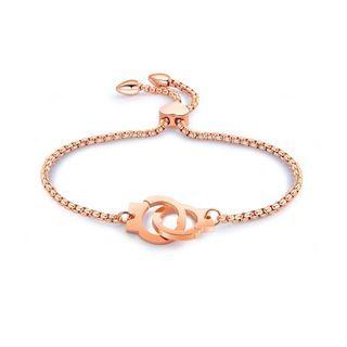 Simple Fashion Plated Rose Gold Handcuffs 316l Stainless Steel Bracelet Rose Gold - One Size