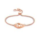 Simple Fashion Plated Rose Gold Handcuffs 316l Stainless Steel Bracelet Rose Gold - One Size