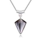 Alloy Faux Crystal Pendant Necklace
