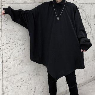 Dolman-sleeve Stand-collar Sweatshirt