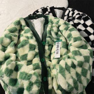 Argyle Fluffy Jacket