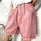 Wide-leg Pinky Shorts