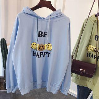Sequined Smiley Face Hoodie