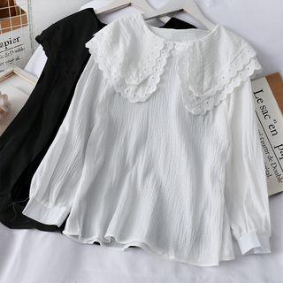 Dual-collar Loose Blouse