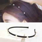 Faux Pearl Headband Black - One Size