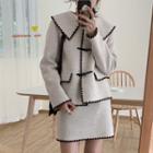 Contrast Trim Coat + Contrast Trim Skirt