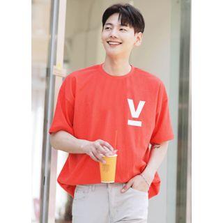 V Printed Boxy T-shirt