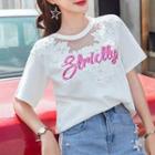 Lace Loose-fit Short-sleeve T-shirt