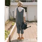 Pocket-trim Linen Blend Jumpsuit
