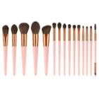 Set Of 15: Makeup Brush Set Of 15 - T-15019 - As Shown In Figure - One Size