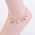 Star Layered Anklet Gold - One Size