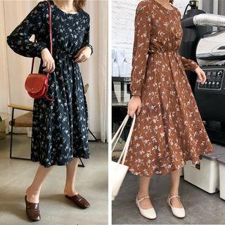 Floral Printed Long Sleeve Dress