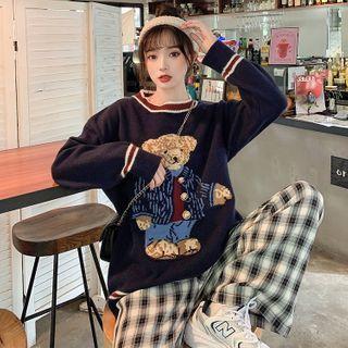 Bear Print Sweater / Knit Vest