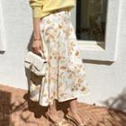 Floral Jacquard Long Skirt