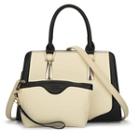 Faux Leather Satchel (with Pouch)