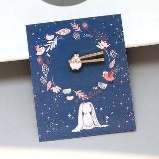 Cartoon Brooch Chopsticks - One Size